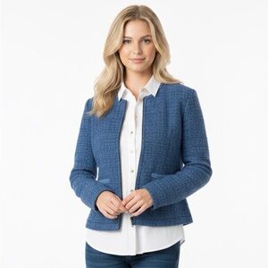 WOOLOVERS turquoise knit jacket cardigan with pockets